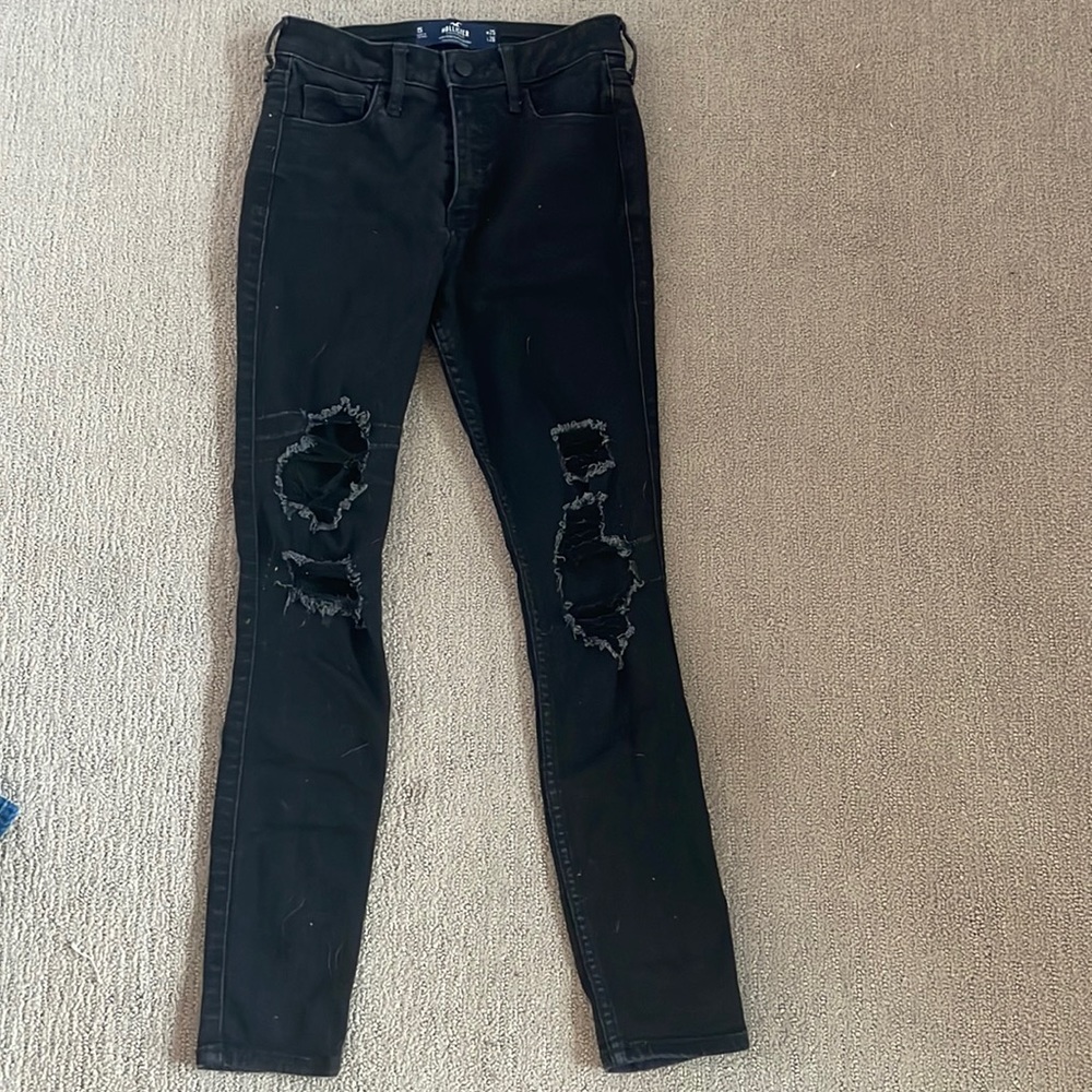 Hollister hight rise super skinny black jeans